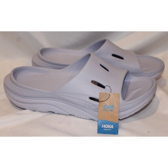 HOKA Men's U Ora Recovery Slide 3 Sandal Ether NWT - Picture 1 of 7